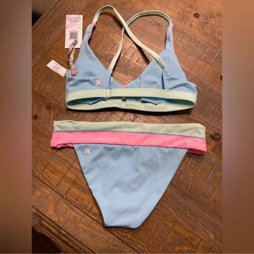 LoveShackFancy X HURLEY MAX COLORBLOCK BIKINI SET - Picture 9 of 15